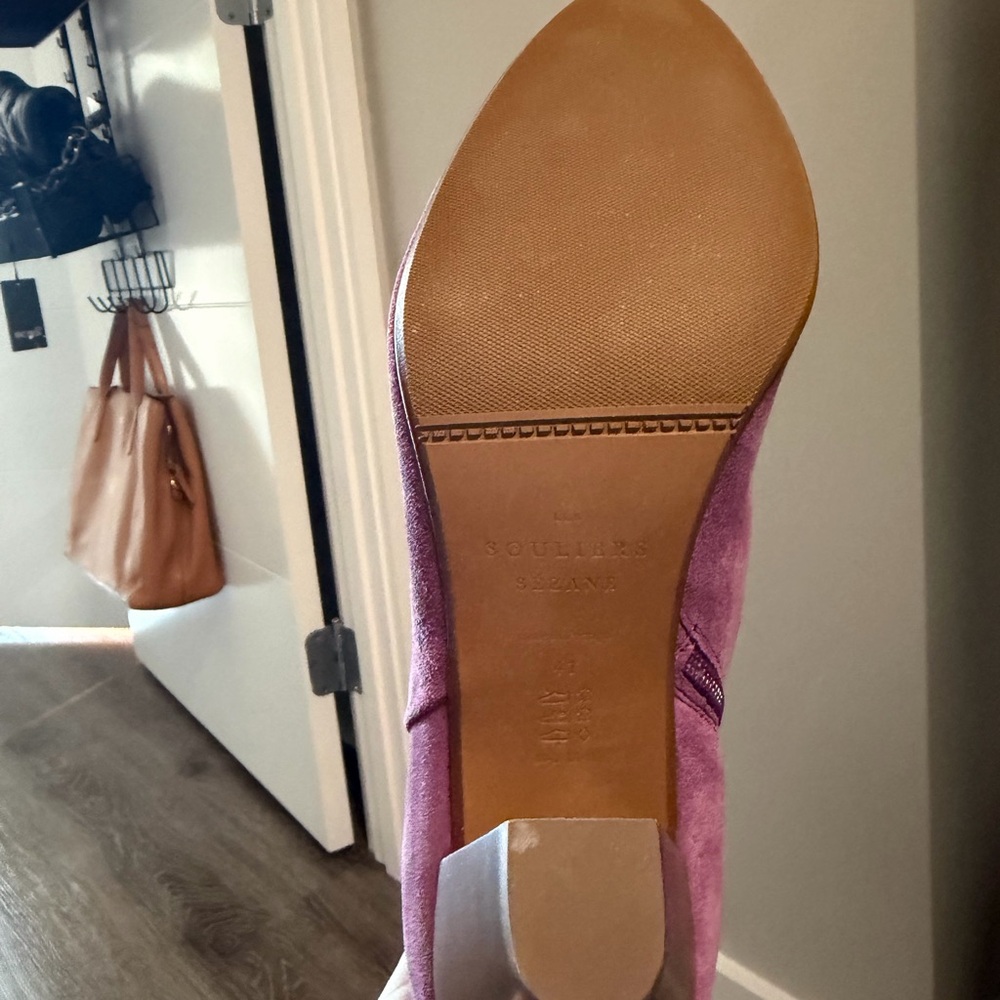 Sezane Shoes NWT Suede Colette Boots in Mauve - Picture 5 of 6